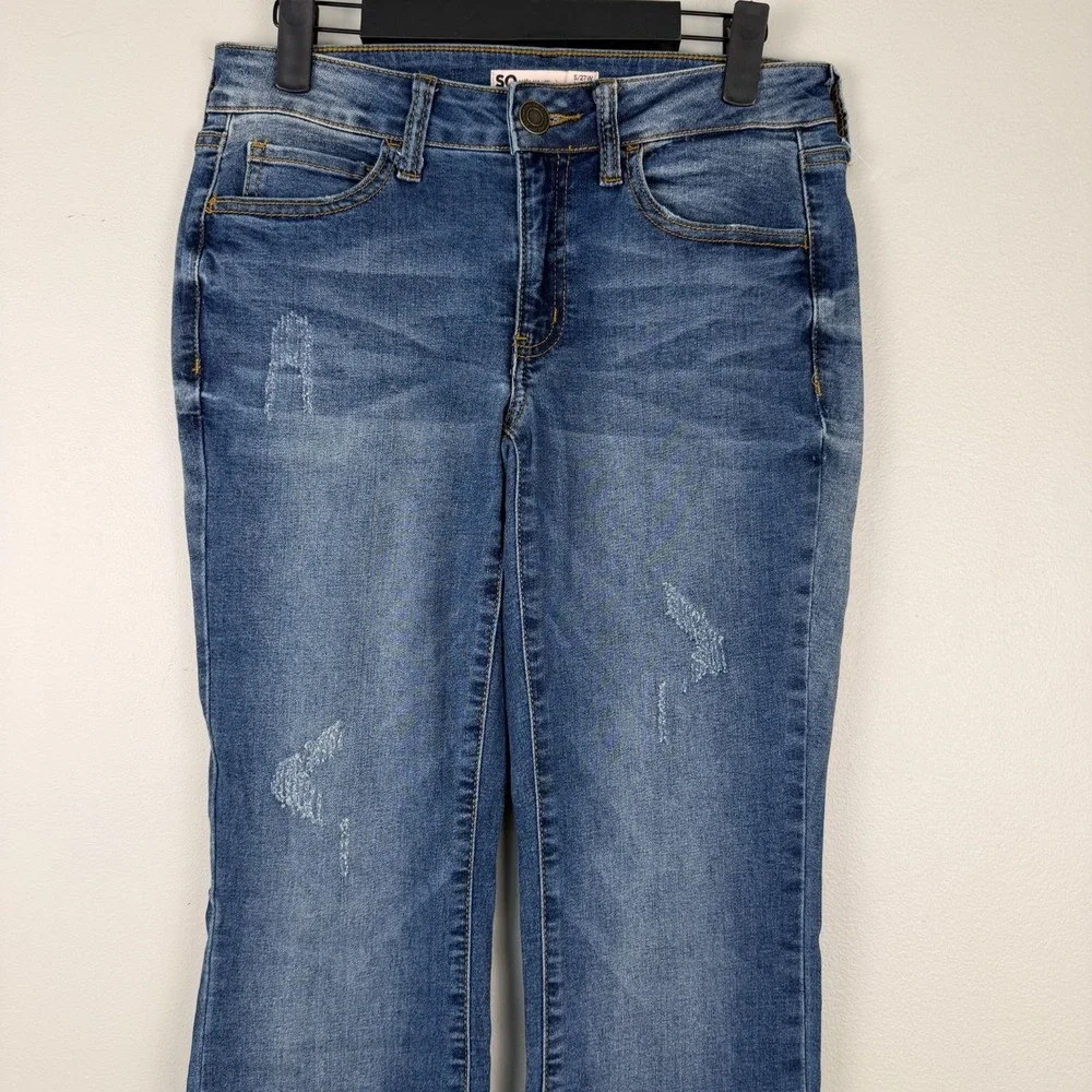 SO Goods For Life Bootcut Jeans Women's 5/27W (28x31)Blue Denim Low-Rise Stretch